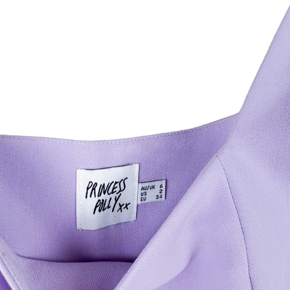 Princess Polly Huxley Two Piece Crop Top Trouser Set in Lilac - Picture 9 of 16